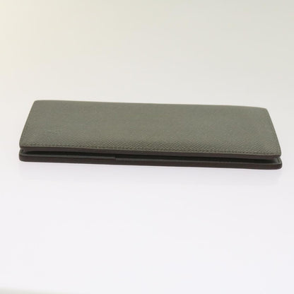 Louis Vuitton Gray Leather Portefeuille Brazza