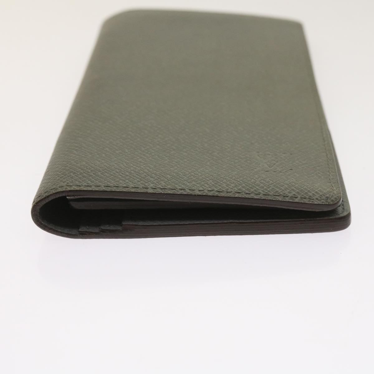 Louis Vuitton Gray Leather Portefeuille Brazza