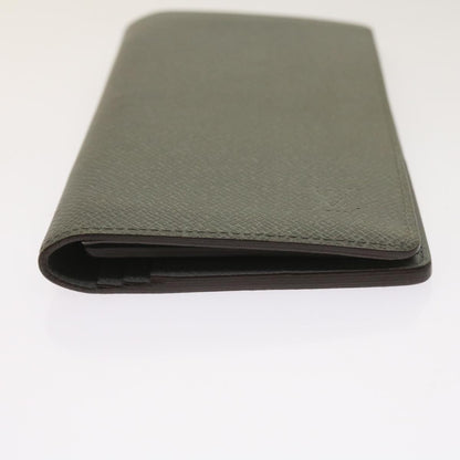 Louis Vuitton Gray Leather Portefeuille Brazza