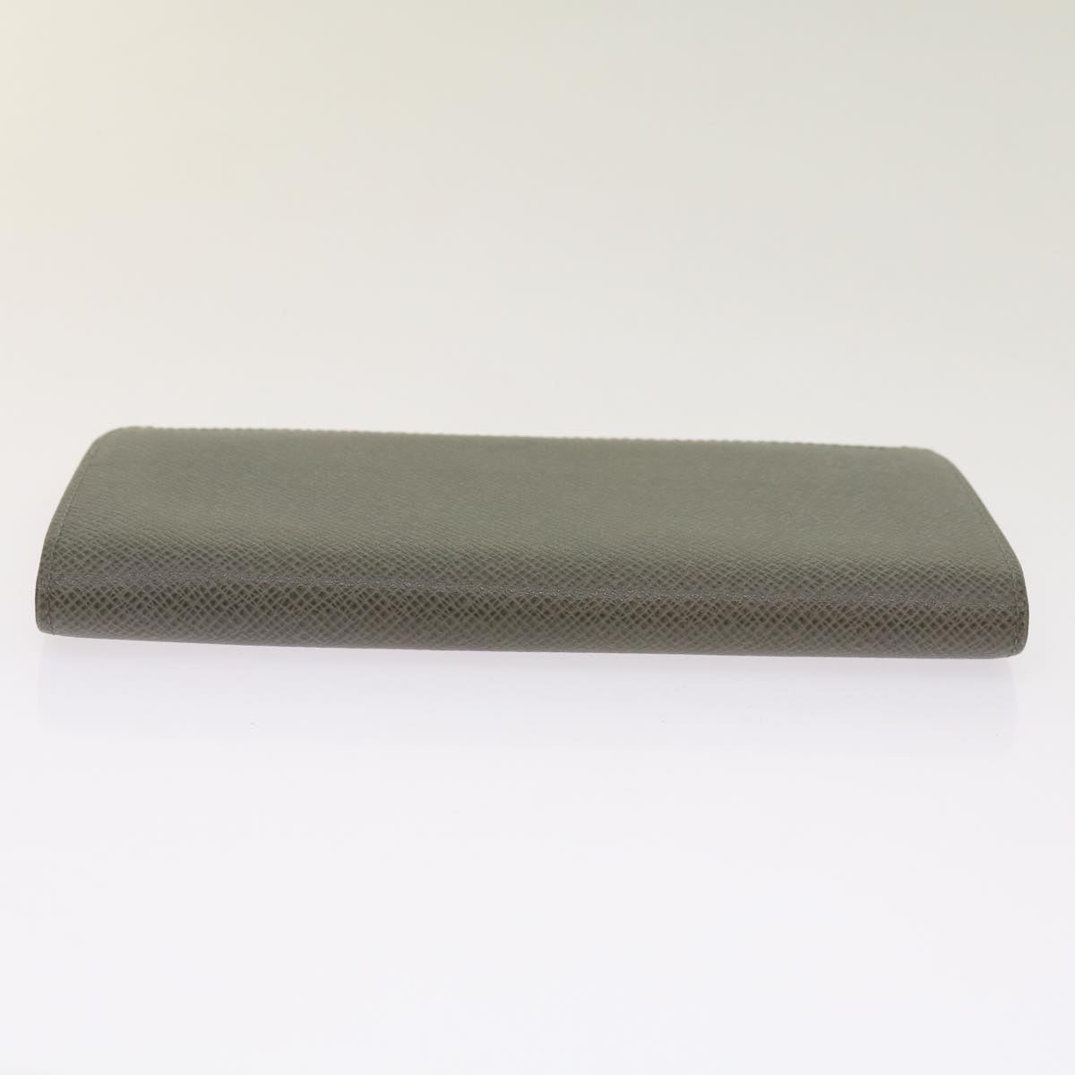 Louis Vuitton Gray Leather Portefeuille Brazza