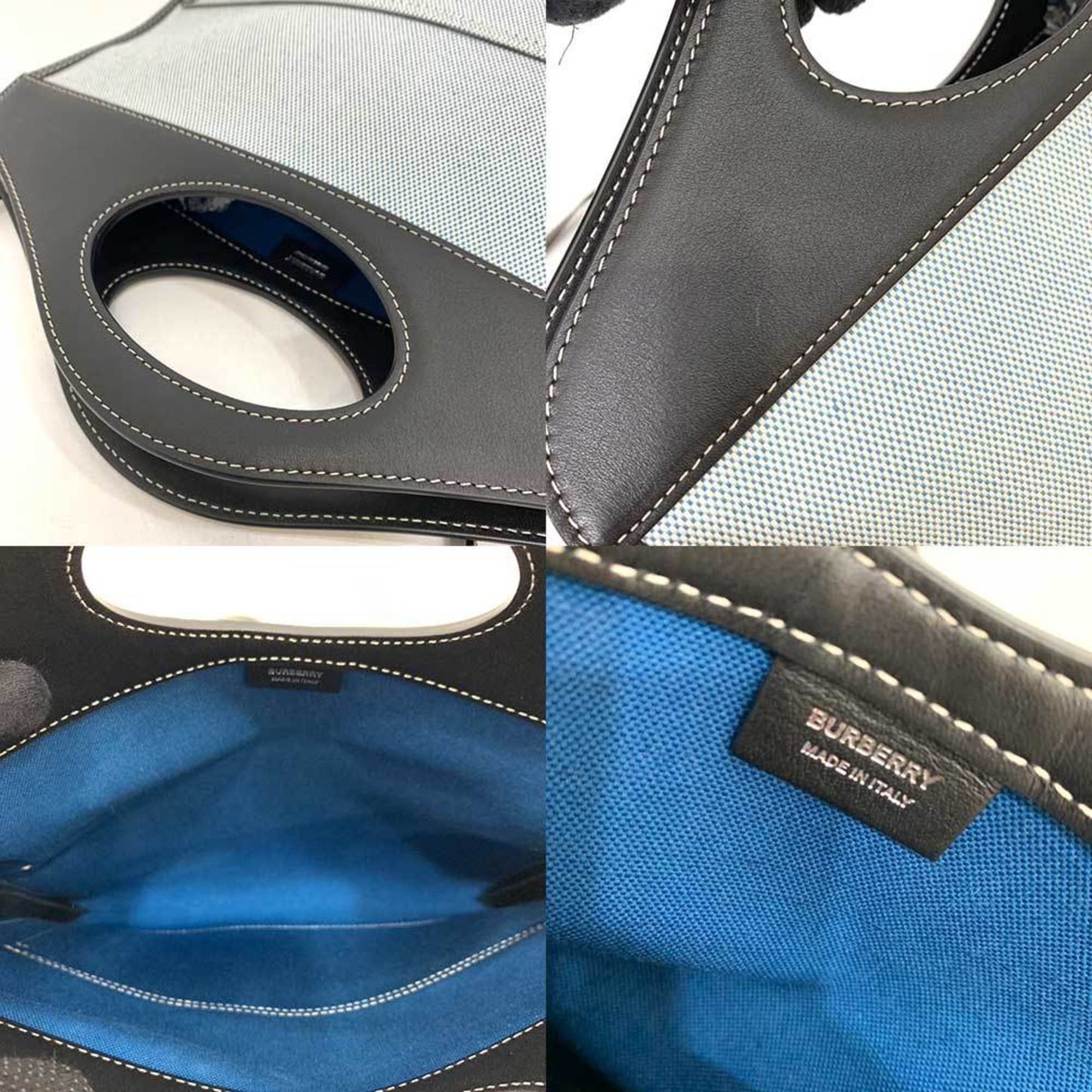 Burberry Blue Canvas Pocket Bag
