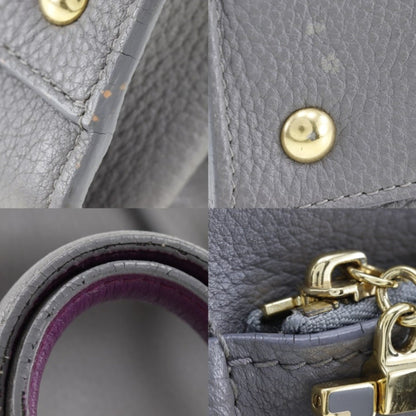 Salvatore Ferragamo Gray Leather Gancini