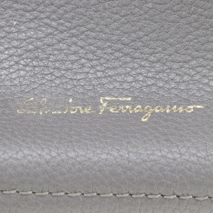 Salvatore Ferragamo Gray Leather Gancini