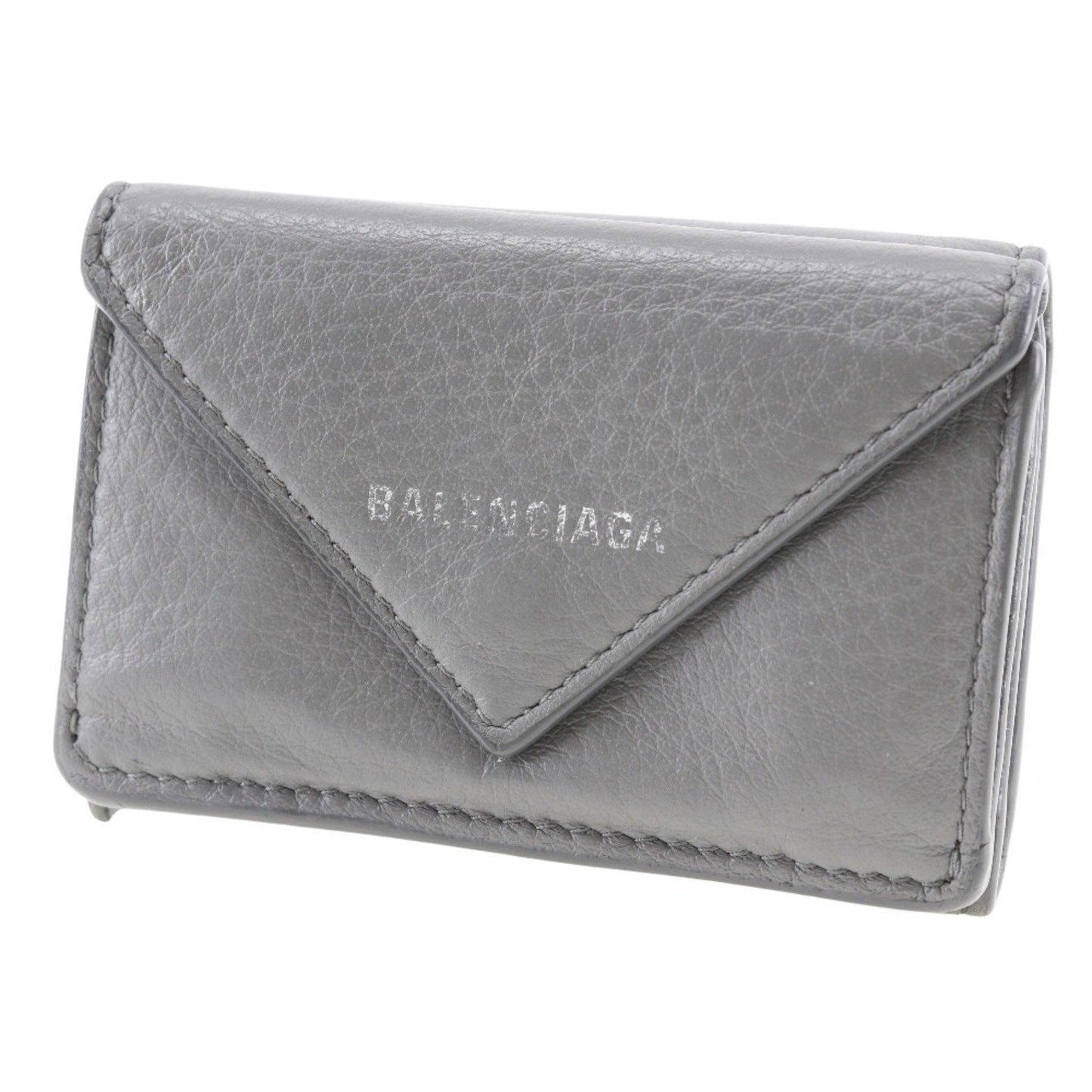 Balenciaga Gray Leather Papier