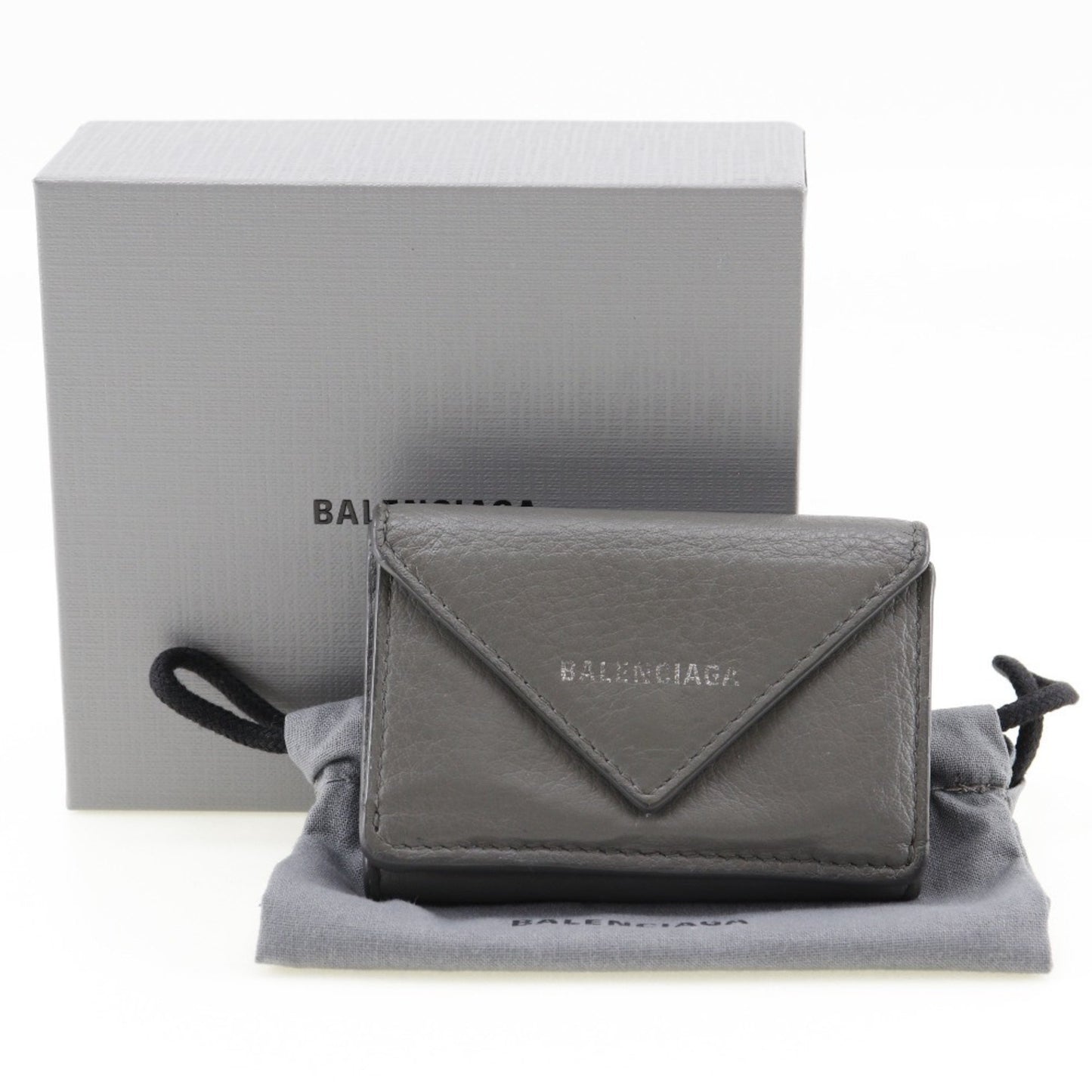 Balenciaga Gray Leather Papier