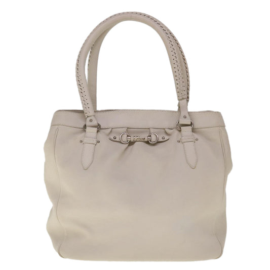 Dior White Leather Tote