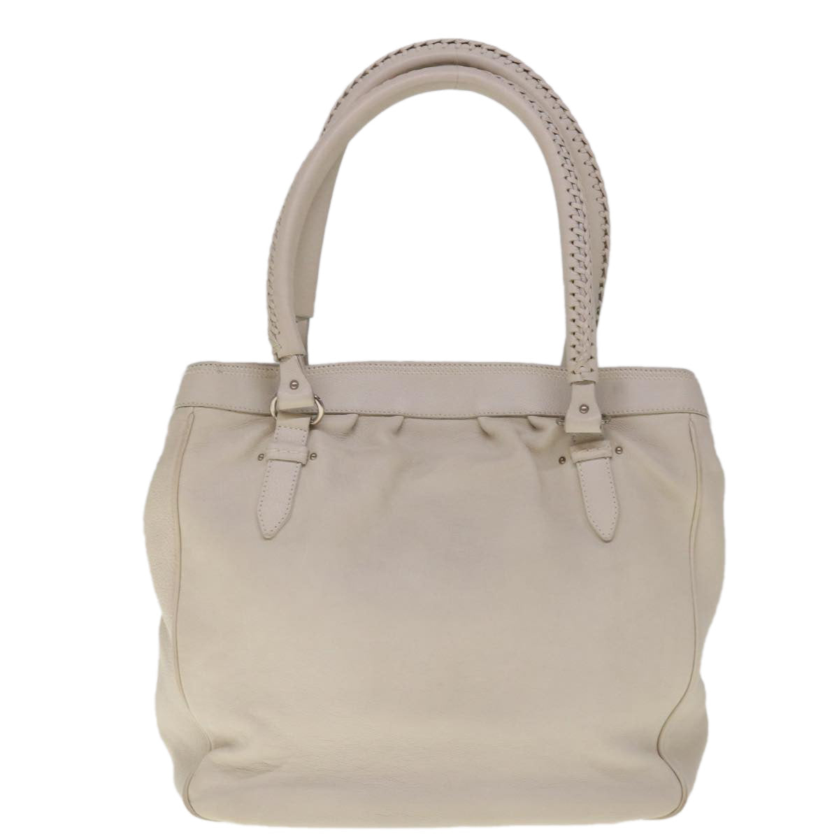 Dior White Leather Tote