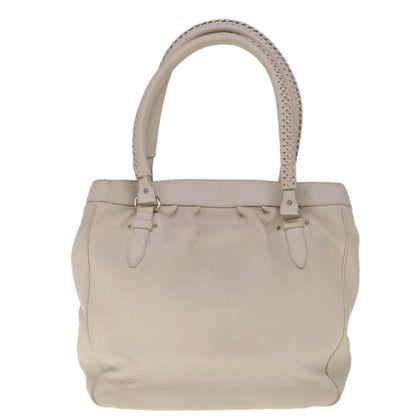 Dior White Leather Tote