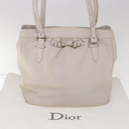 Dior White Leather Tote