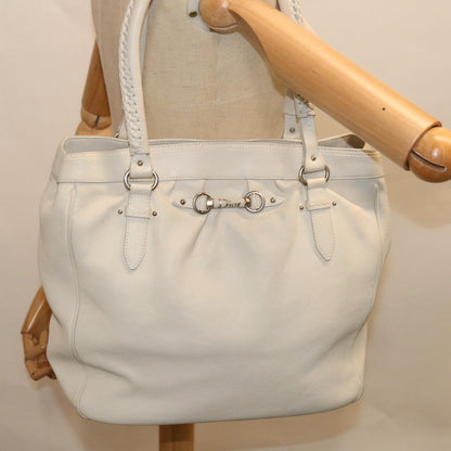 Dior White Leather Tote