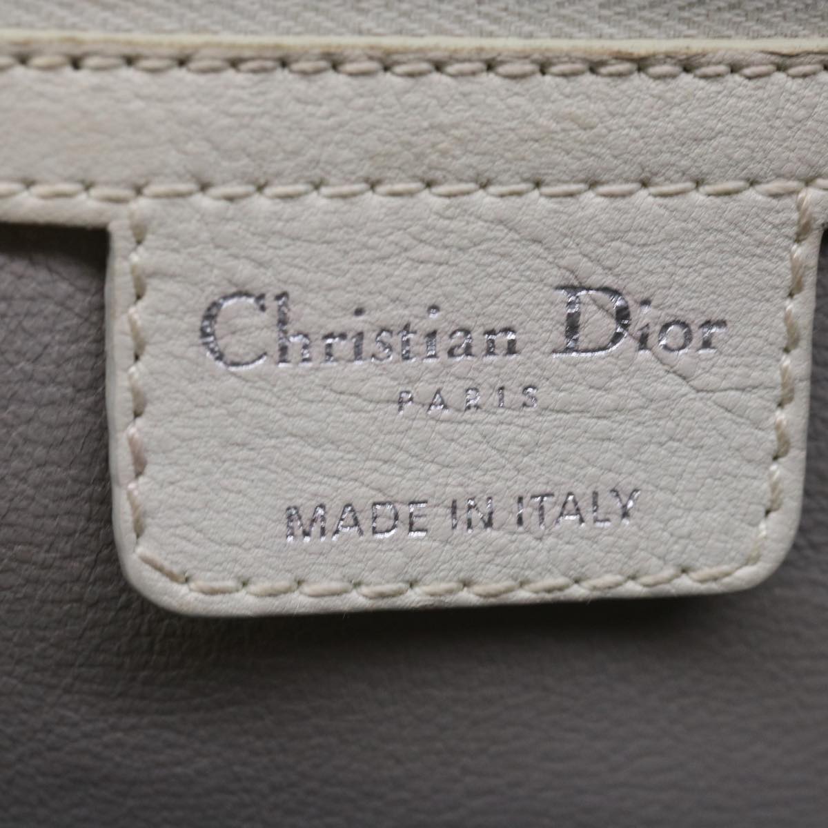 Dior White Leather Tote