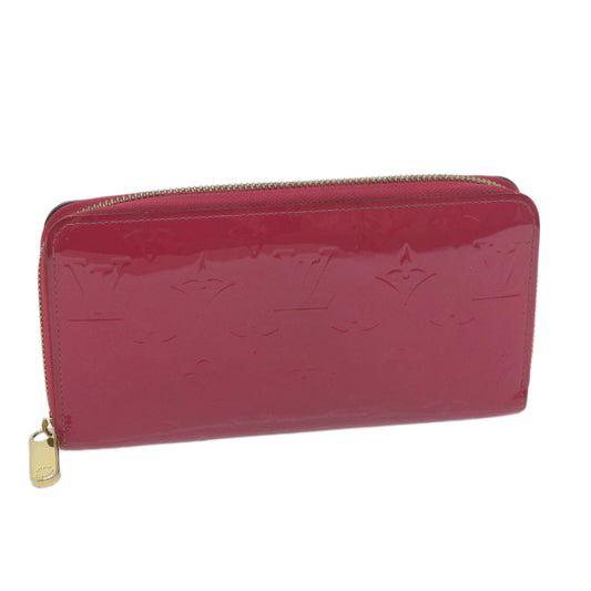 Louis Vuitton Pink Patent Leather Zippy Wallet