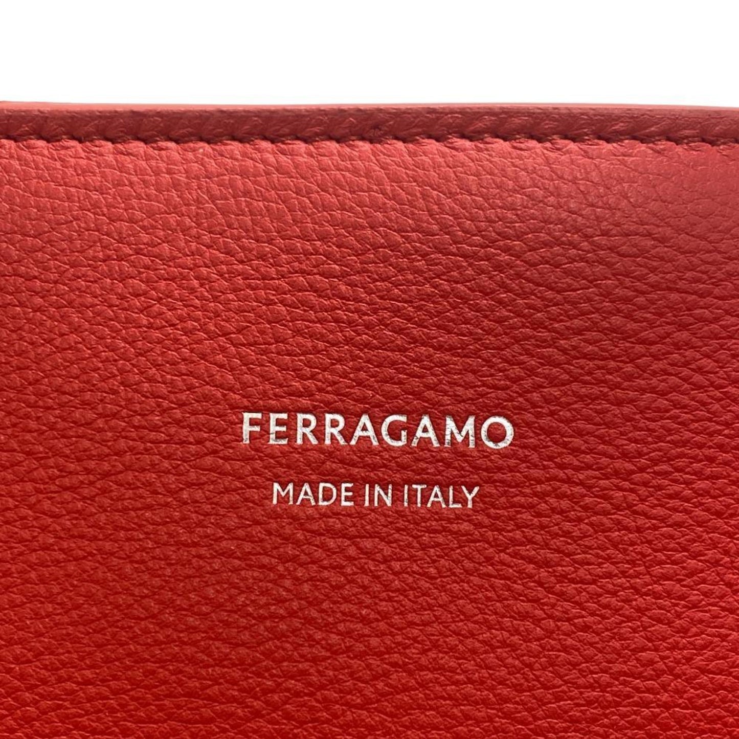 Salvatore Ferragamo Red Leather Handbag