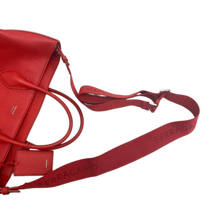 Salvatore Ferragamo Red Leather Handbag