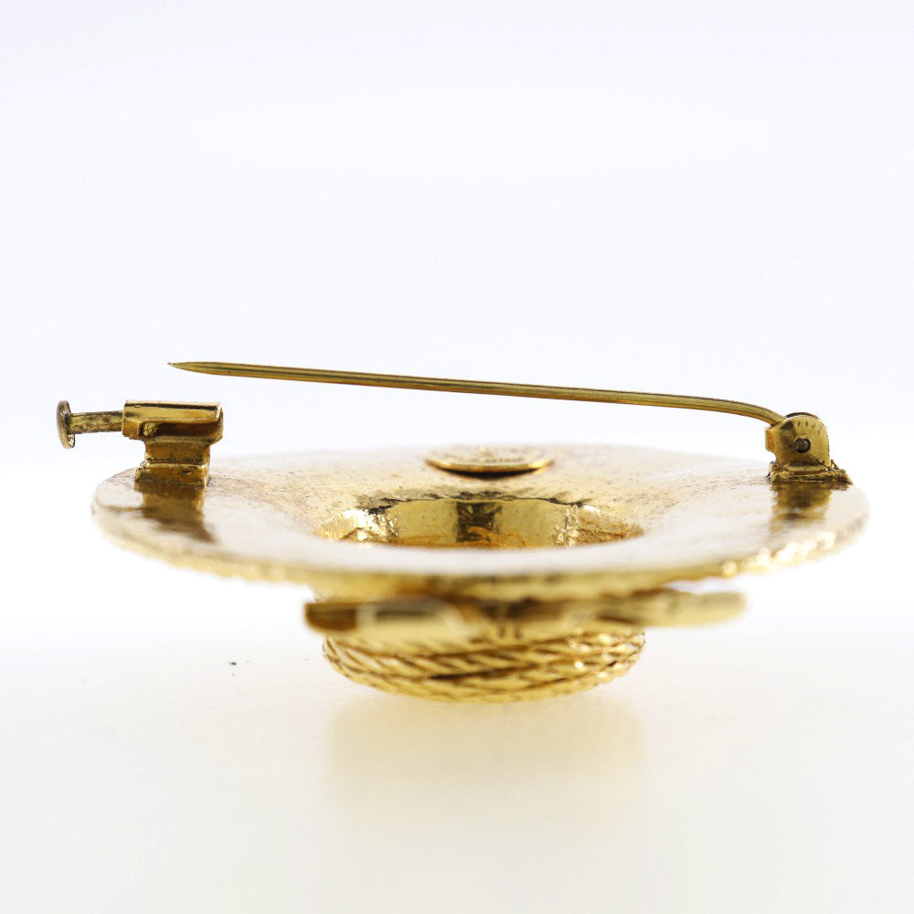 Chanel Gold Gold Plated Broche