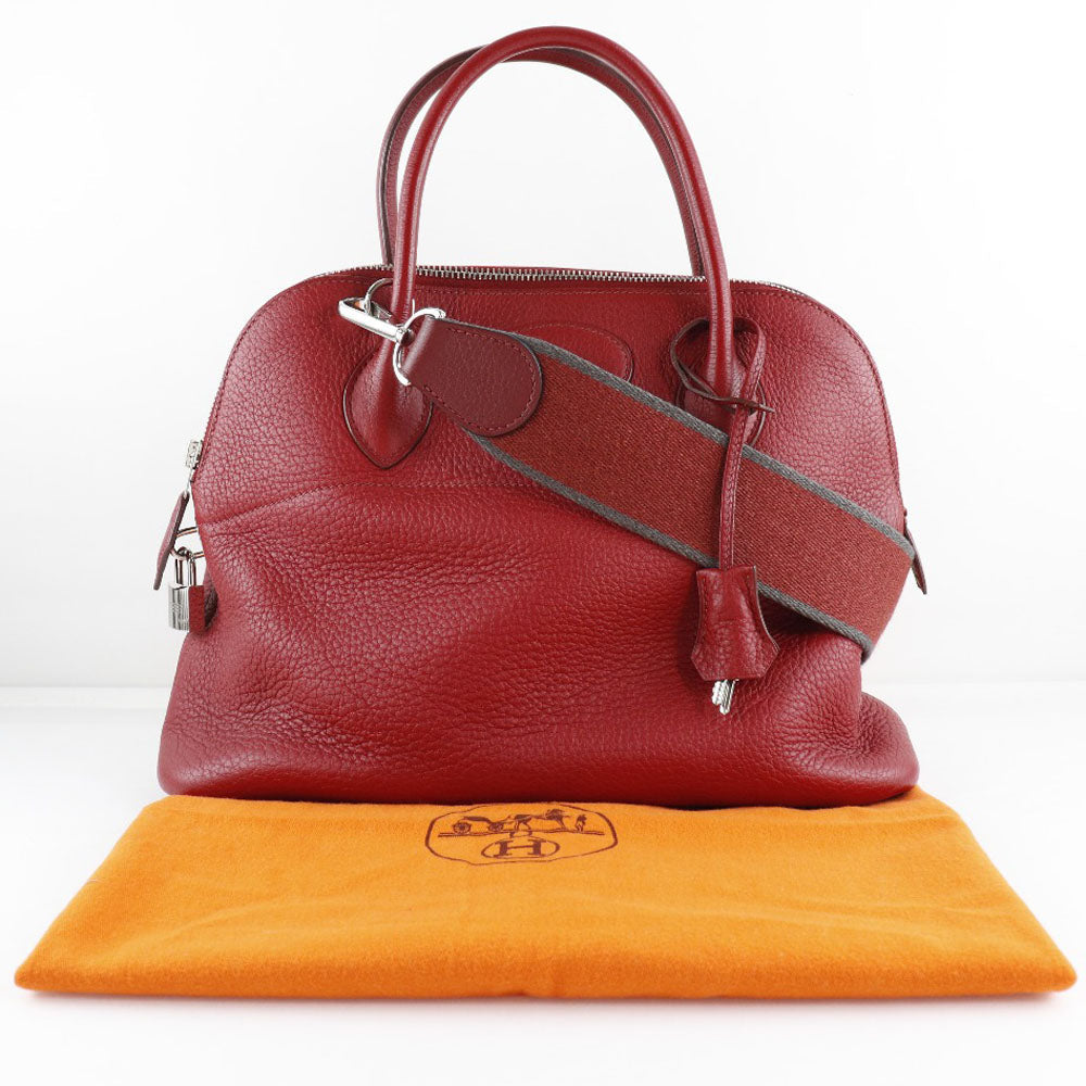 Hermès Red Leather Bolide
