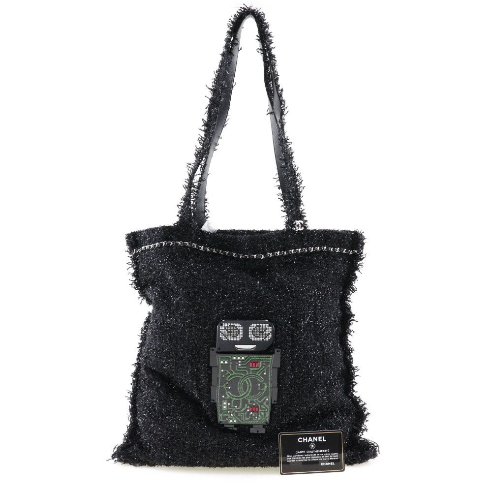 Chanel Black Tweed Coco Mark
