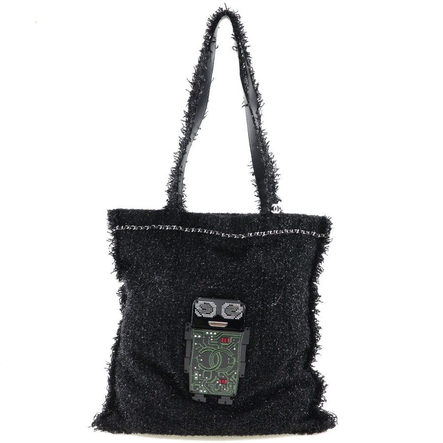 Chanel Black Tweed Coco Mark