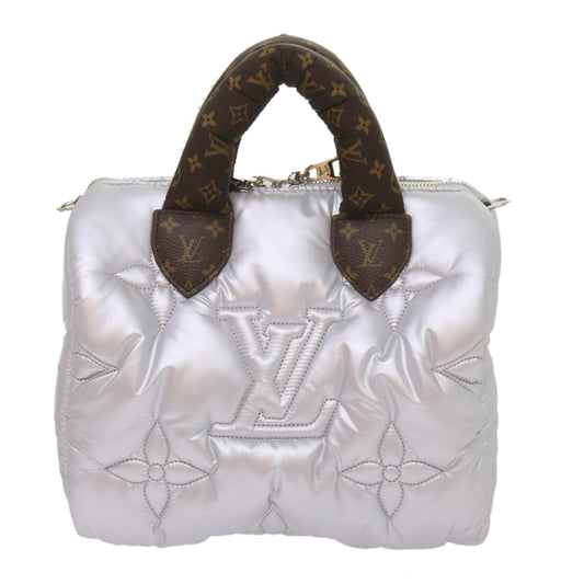 Louis Vuitton Silver Synthetic Speedy Bandoulière 25
