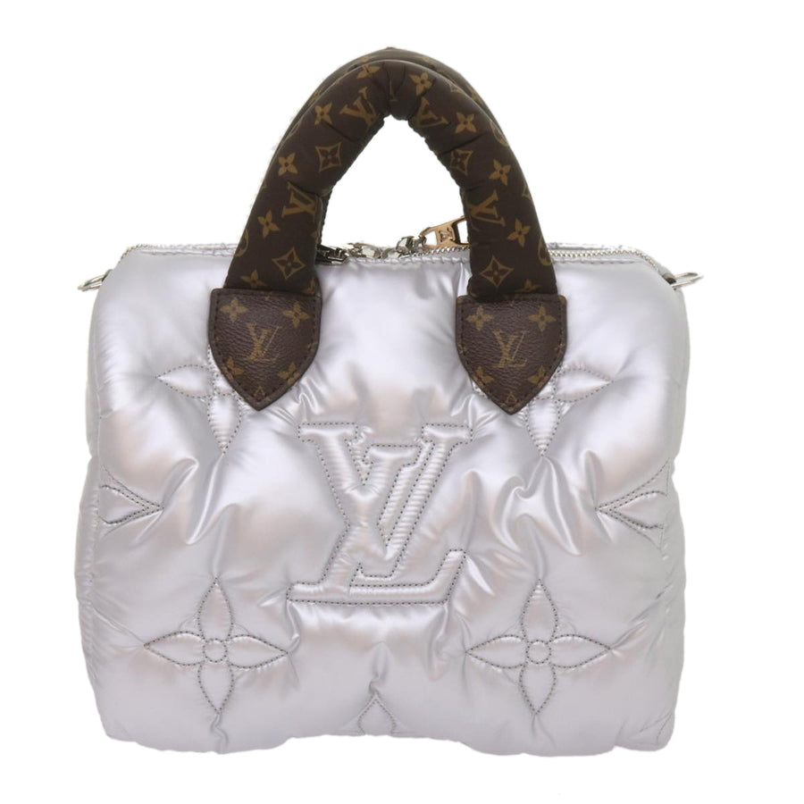 Louis Vuitton Silver Synthetic Speedy Bandoulière 25