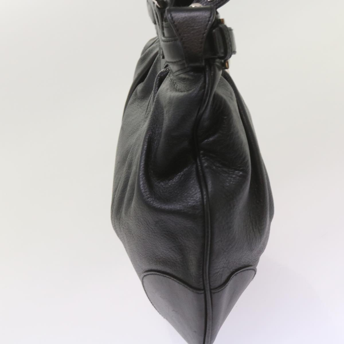 Salvatore Ferragamo Black Leather Gancio