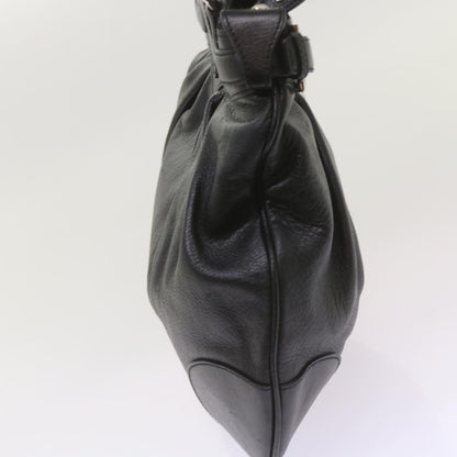 Salvatore Ferragamo Black Leather Gancio