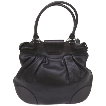 Salvatore Ferragamo Black Leather Gancio