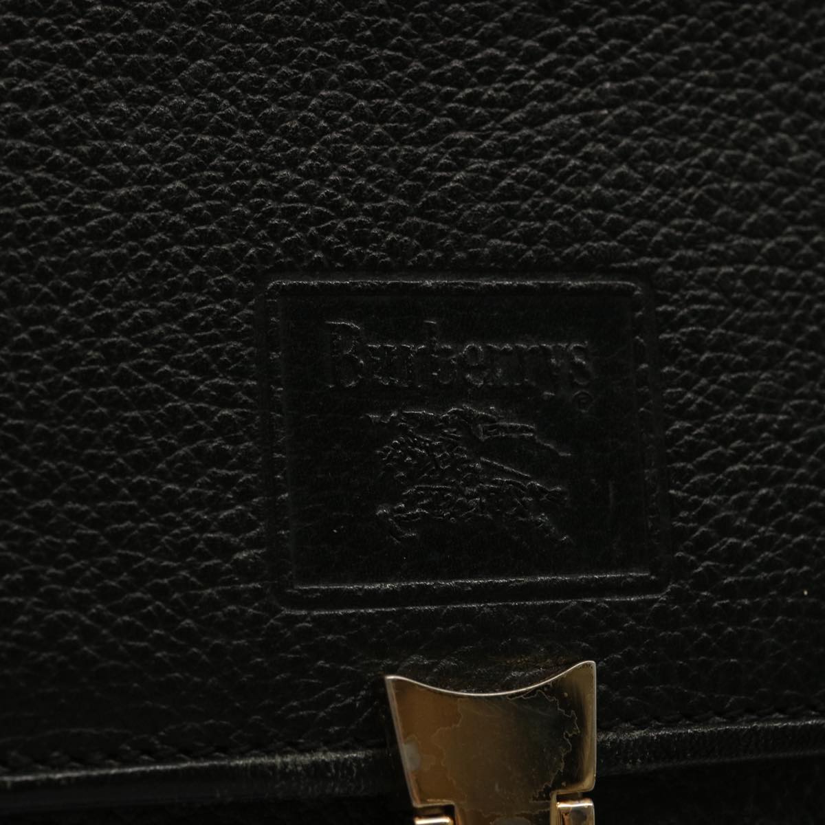 Burberry Black Leather Vintage Check