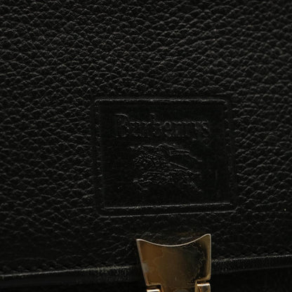 Burberry Black Leather Vintage Check