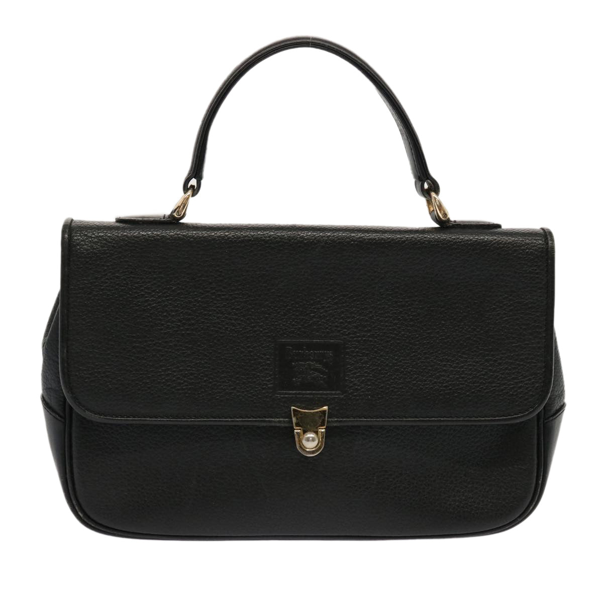 Burberry Black Leather Vintage Check