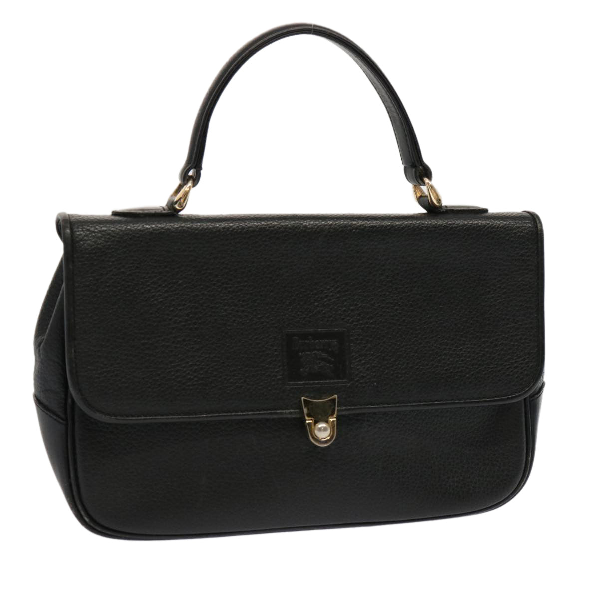 Burberry Black Leather Vintage Check