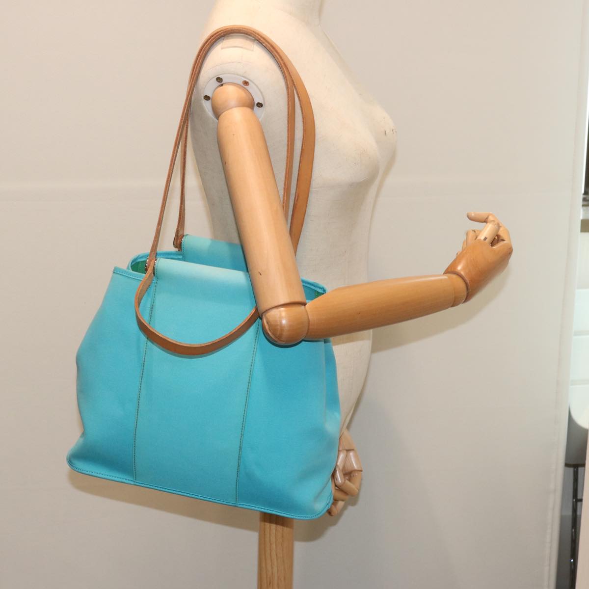 Hermès Blue Canvas Kabak