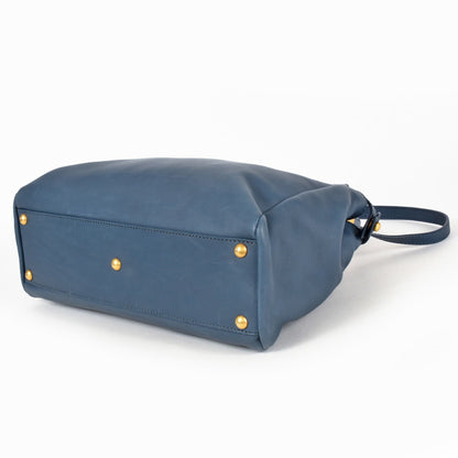 Fendi Blue Leather Peekaboo