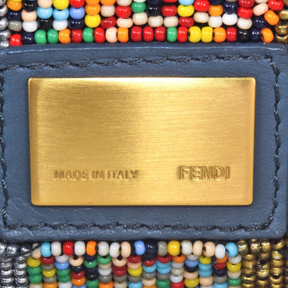 Fendi Blue Leather Peekaboo