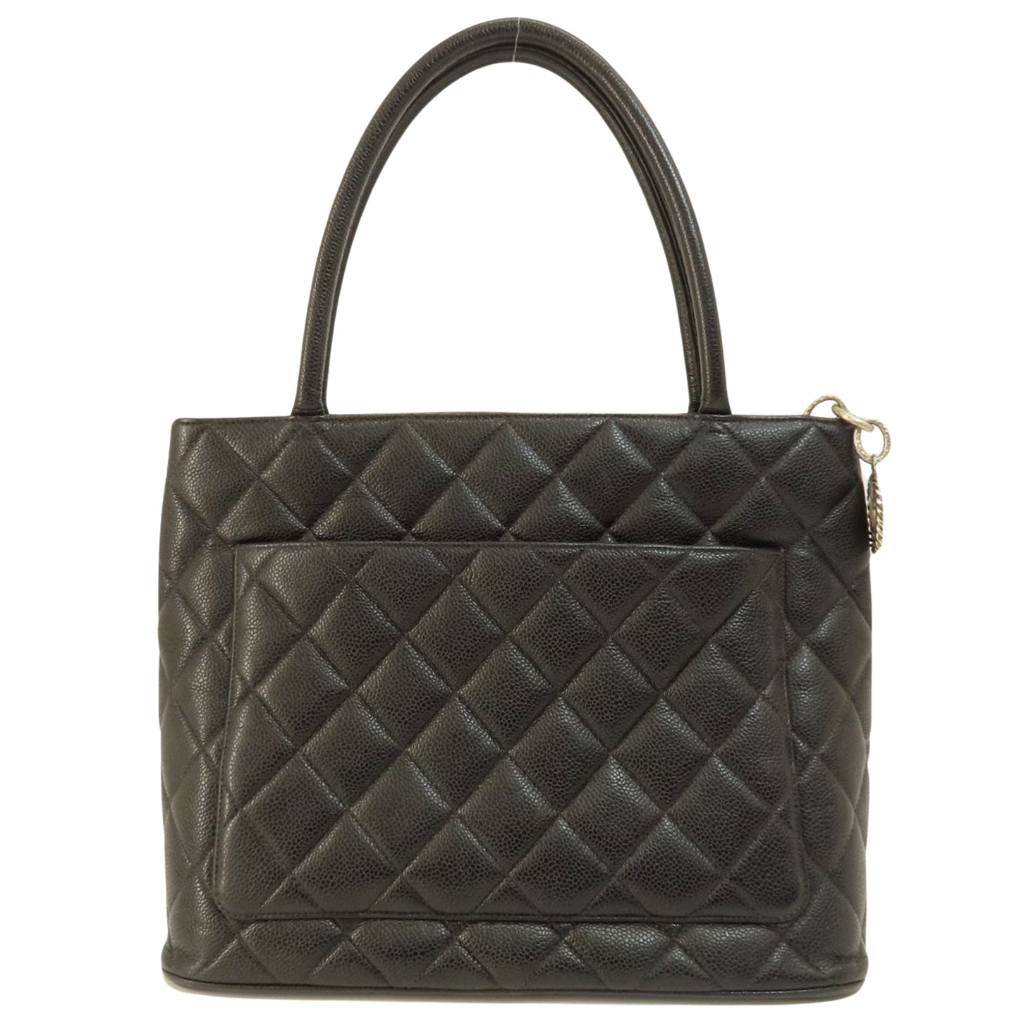 Chanel Black Leather Medaillon