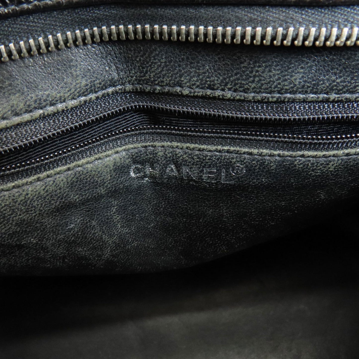 Chanel Black Leather Medaillon