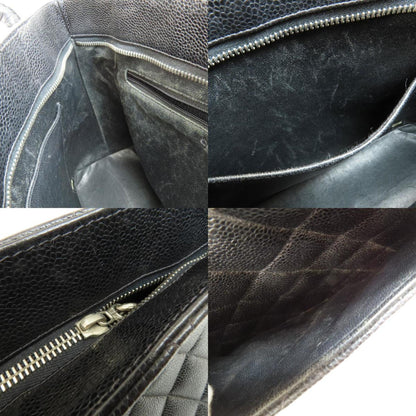 Chanel Black Leather Medaillon