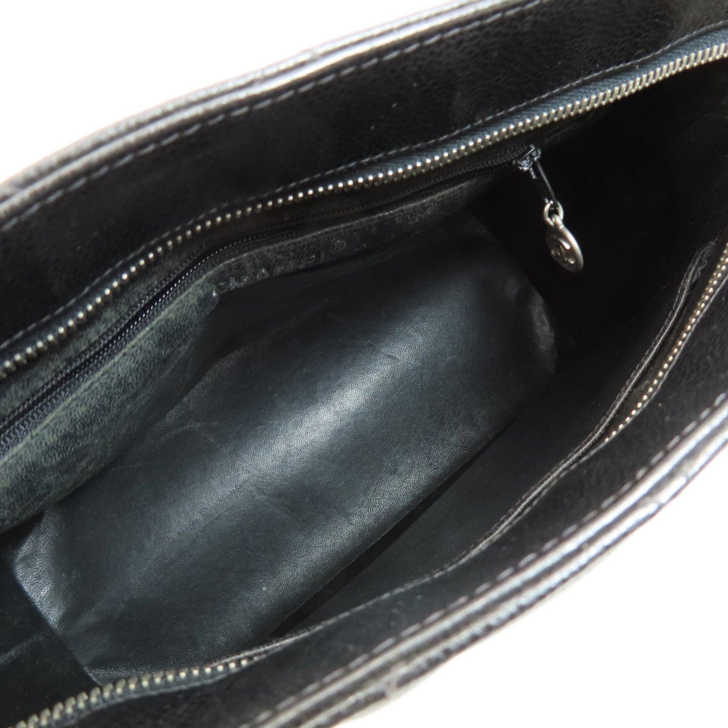 Chanel Black Leather Medaillon
