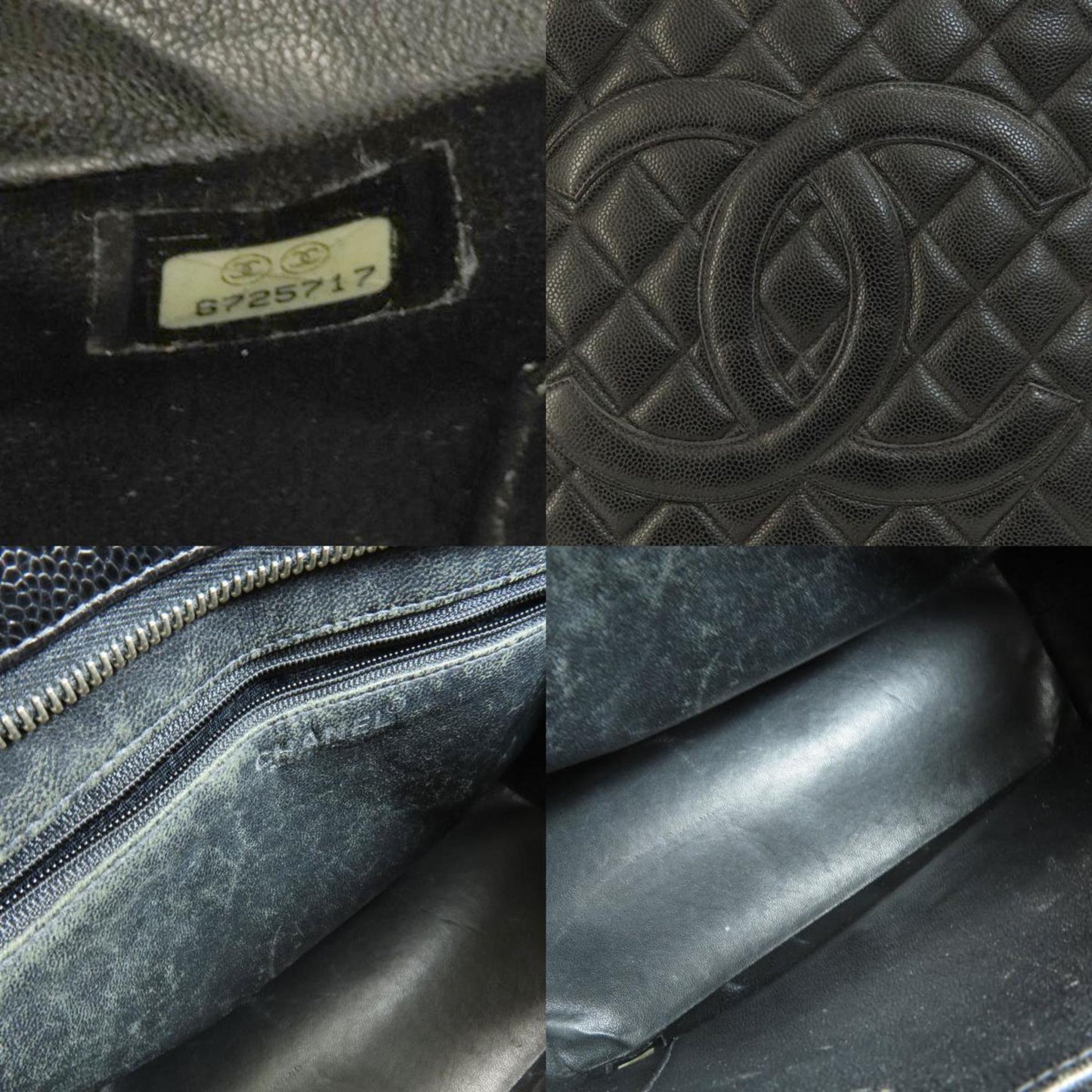 Chanel Black Leather Medaillon