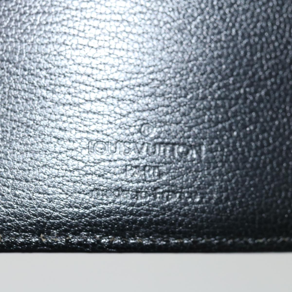 Louis Vuitton Black Leather Agenda Mm