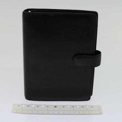 Louis Vuitton Black Leather Agenda Mm