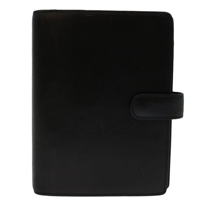 Louis Vuitton Black Leather Agenda Mm
