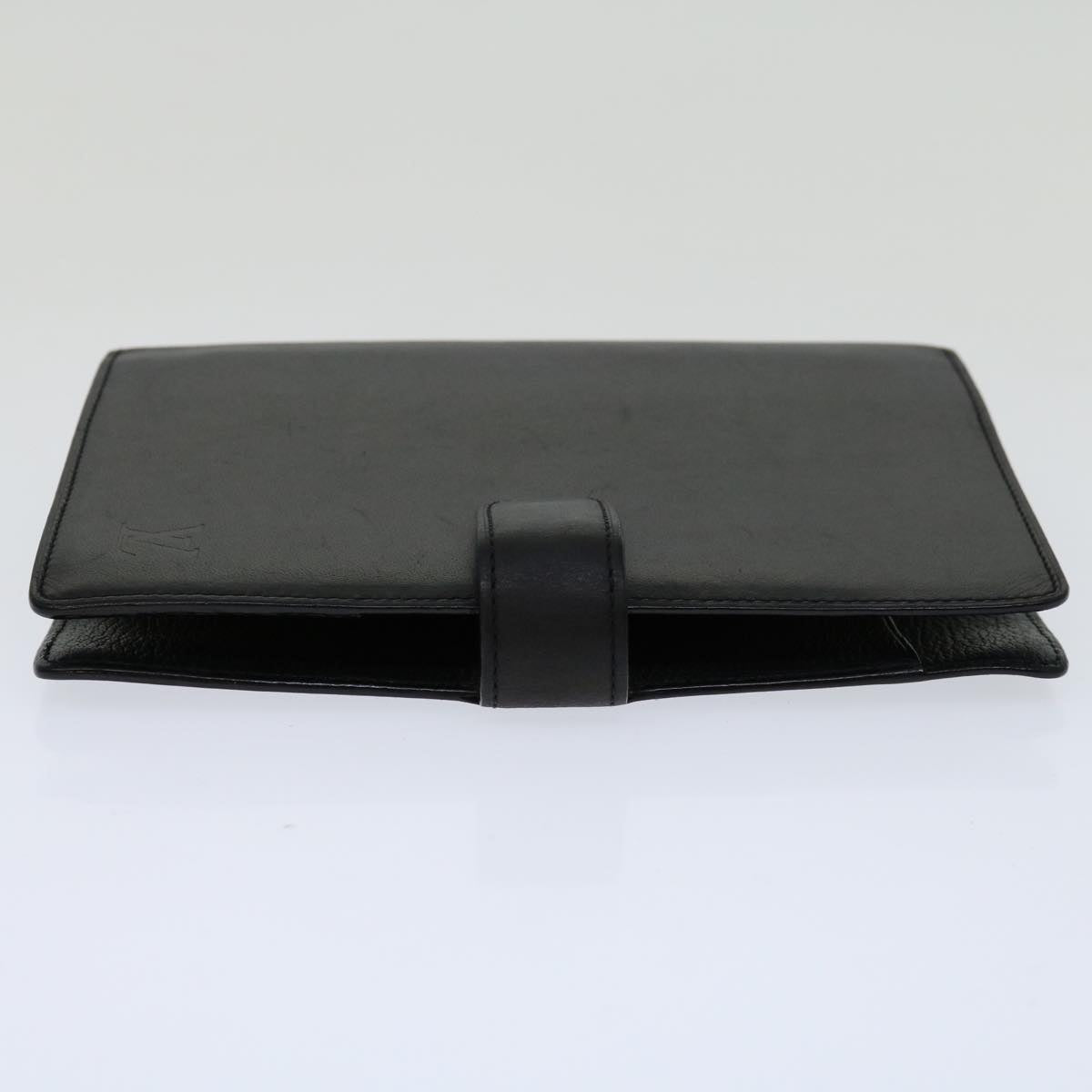 Louis Vuitton Black Leather Agenda Mm