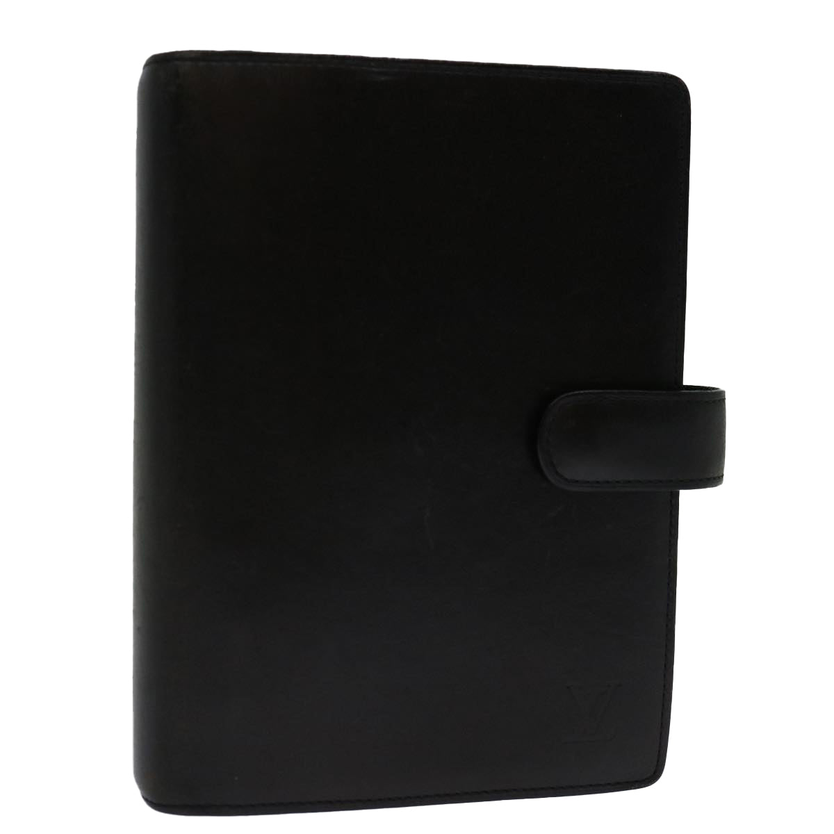 Louis Vuitton Black Leather Agenda Mm
