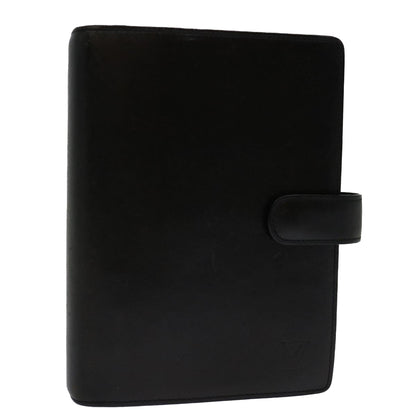 Louis Vuitton Black Leather Agenda Mm