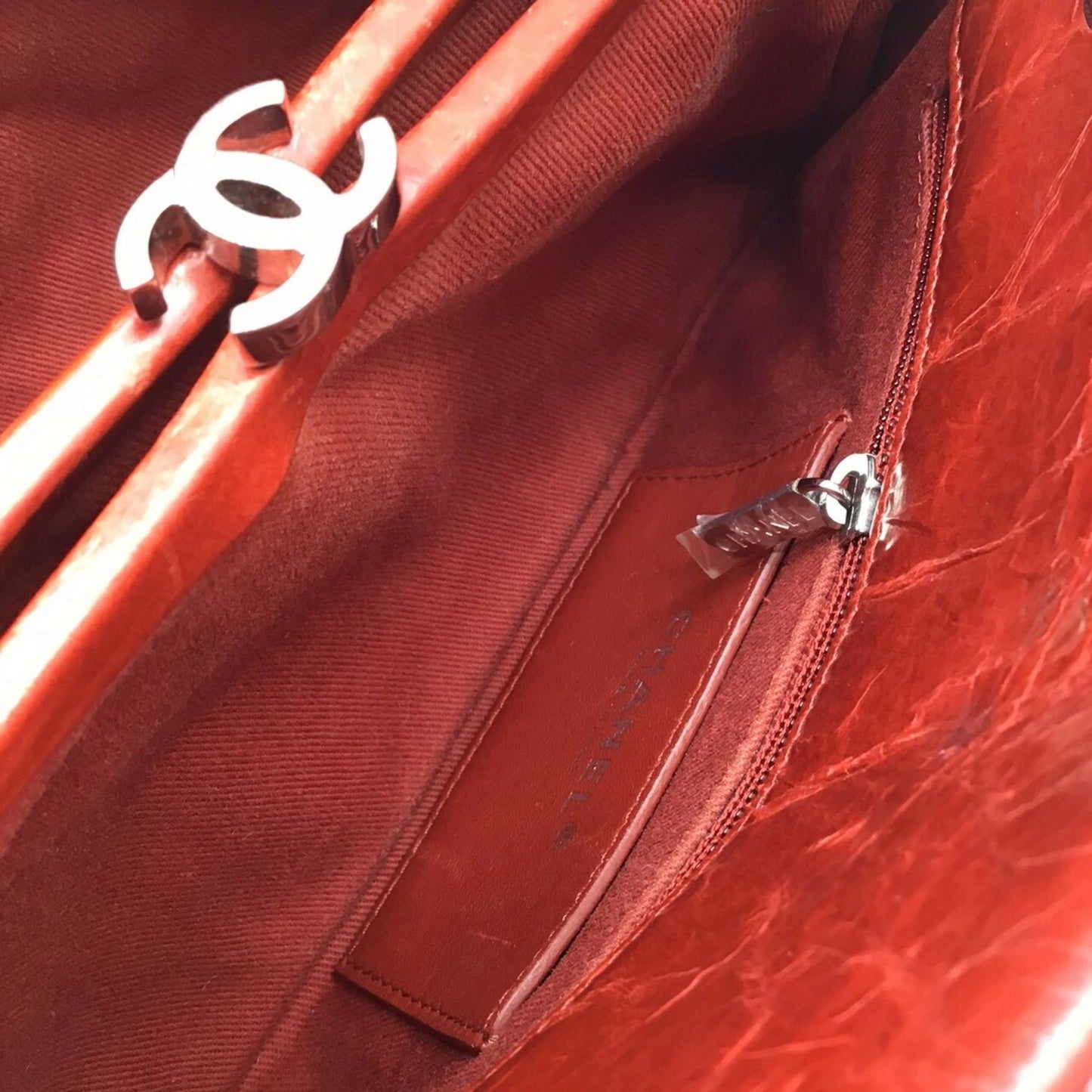 Chanel Red Leather Mademoiselle