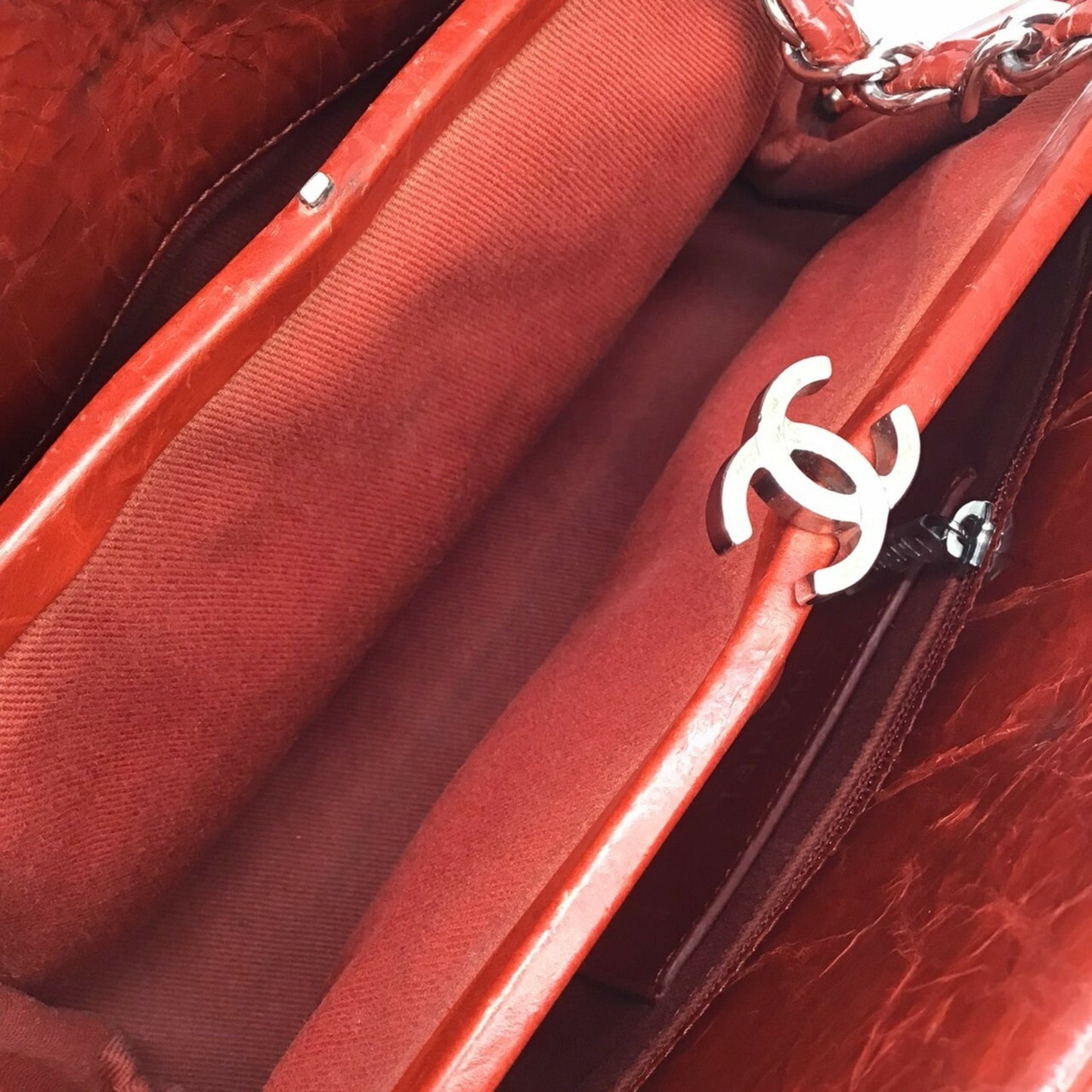Chanel Red Leather Mademoiselle