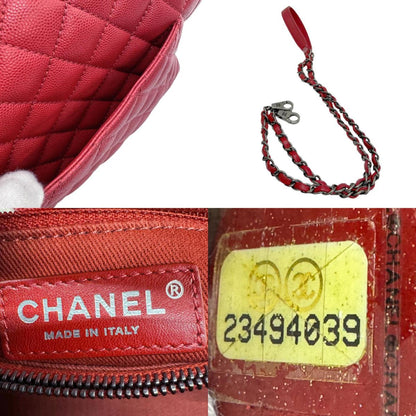 Chanel Red Leather Coco Handle