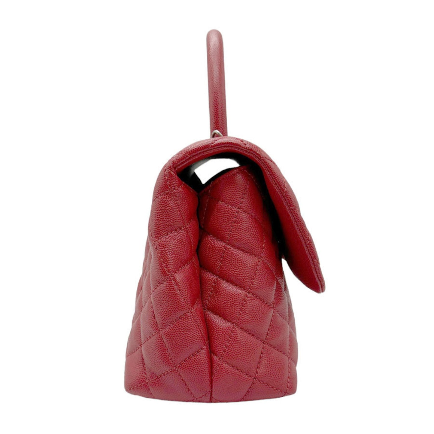 Chanel Red Leather Coco Handle