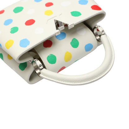 Louis Vuitton White Leather Capucines
